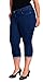 ESRA Damen Capri Jeans Hose High Waist Damen 3/4 Jeans Hose hoher Bund Stretch Übergröße Kurze Jeanshose Hoch Bund bis Plussize Große Größe C210