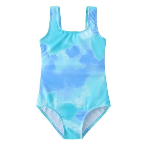 Image of Toddler Swimsuit Girl One Piece Rash Guard Tankini Bathing Suit Little Girls Sleeveless Quick Dry Swimwear 4-8 Years