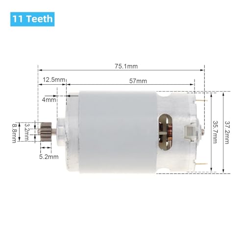 Moteur perceuse 18V sans force : Solution moteur 550 à 11 dents CC - 3