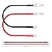 Battery Cables - iGreely 6 Gauge Battery Power Inverter Cables with 5/16'' Lugs for Solar Panle Automotive Motorcycle RV & Marine Made with OFC Copper 1 Black & 1 Red 6AWG 1ft/30cm