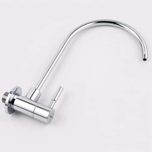 Image of Aquieen Wall Mounted RO Water Purifier Tap for Kitchen | SS 304 Stainless Steel RO Faucet | Chrome Finish