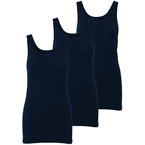 ONLY 15201465 - Paquete de 3 camisetas básicas sin mangas para mujer Cover