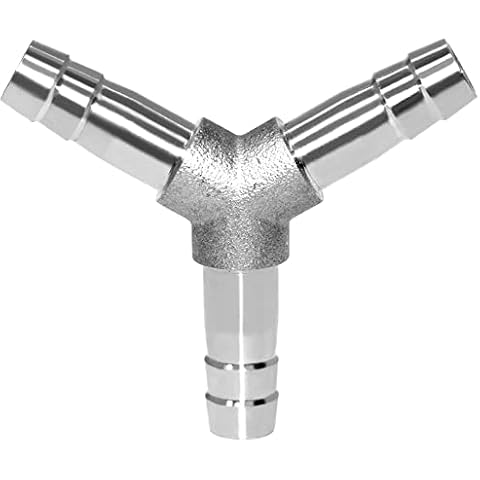 Beduan Stainless Steel 1/4" Hose Barb 3 Way Y Shaped Union Home Brew Fitting Cover