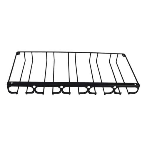 Hemobllo Wine Glasses Hanger Black Iron Craft Display Shelf Upside Down Goblet Rack for Home Office Bar and Parties Sturdy Storage for Wine Cups Elegant Design
