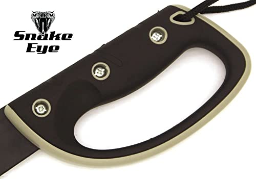 Snake Eye Tactical Full-Tang Fixed Blade Machete w/Sheath Outdoors Hunting Camping Fishing (770BK)