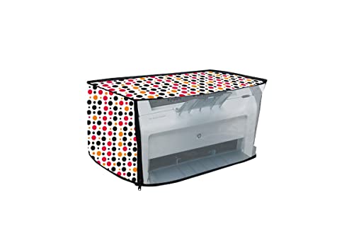 Image of Printer Cover for HP Laserjet M1020 Plus Printer with Zipper for Dust Protection (Rainbow Dot ) -Size (15x8.5x9.5 Cm )
