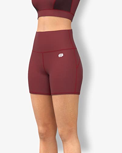 Image of Sfytt Women's High Waist Biker Shorts for Gym, Workout, Yoga & Running, 4 Inch Compression Activewear Shorts, Stretch Polyester Spandex Fabric