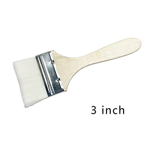 Brush Set Synthetic Bristles Apply To Water Based Paints .3 Pack Of Variety Size Utility Paint Brushes For Paint, Stains, Varnishes, Glues #TOP4