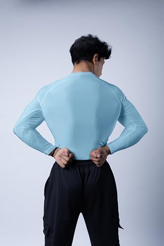 Image of COITONIC Men's Full Sleeve Compression T-Shirt - Athletic Base Layer for Gym, Sports & Fitness Training