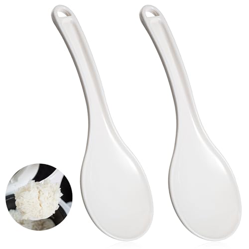 Opiniones de Espátulas, paletas y cucharas de cocina más recomendados. 44 2 paletas de arroz de plástico, cucharas de arroz antiadherentes para cocina, espátulas resistentes al calor para puré de papas, hornear, revolviendo (7.6 pulgadas, blanco)