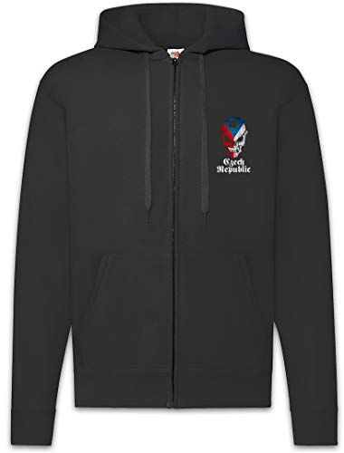 Sweat à capuche noir pour supporter le football de République Tchèque
