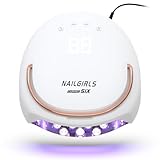 NAILGIRLS UV LED Lampe Nägel, UV Lampe für Gelnägel, Nagellampe, 10, 30, 60, 90s Timer, Nagel UV Lampe, Automatischer Infrarotsensor, Geeignet für Maniküre und Pediküre, Geschenk für Frauen