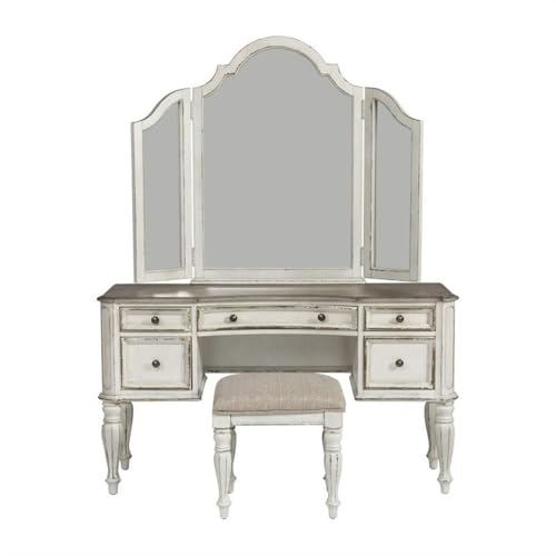 Liberty Furniture Industries Magnolia Manor 3 Piece Vanity Set, White