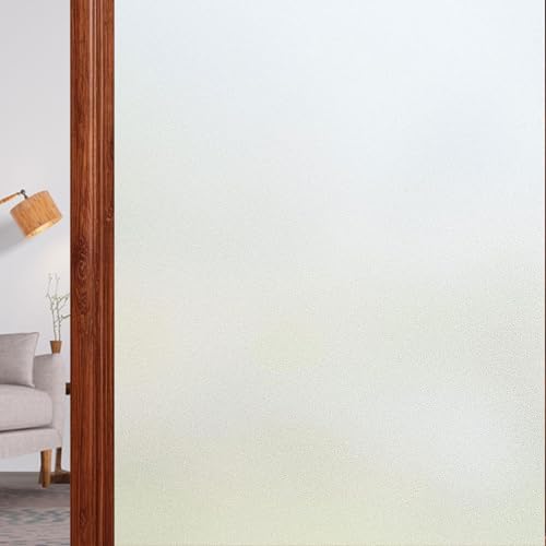 Pellicola Vetri Finestre 100 x 200 cm Autoadesive Anti-Uv Elettrostatica Opaca Decorativa Autoadesiva, Pellicola per Vetri per Ufficio Bagno da Letto, Opaco puro