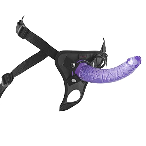 Image of Wearable Sex Strap-on with 7.87 Inches Clear Dildo, Harness & Strap-On Set, Adult Sex Toys for Female Masturbation and Lesbian