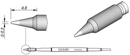 JBC C210-001 TIP CARTRDIGE 0.3MM CONICAL JBC