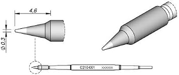JBC C210-001 TIP CARTRDIGE 0.3MM CONICAL JBC