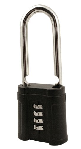 Fjm Security Sx-874 4-Dial Long Shackle Combination Padlock With Black Finish #TOP2