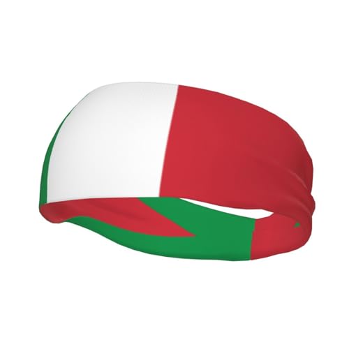 Italian Flag Sports Headband for Men Women Stretch Sweatband Flag of Italy Headband Unisex Bandana Outdoor Running Cycling Workout Yoga Gym