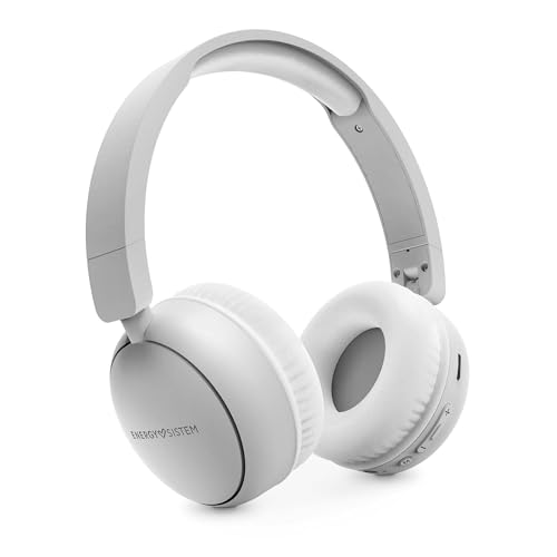 Energy Sistem Starlit Radio - Auriculares Bluetooth con Radio FM (Plástico 100% Reciclado, Reproductor MP3 y Micro SD Player, Tecnología Bluetooth) - Gris