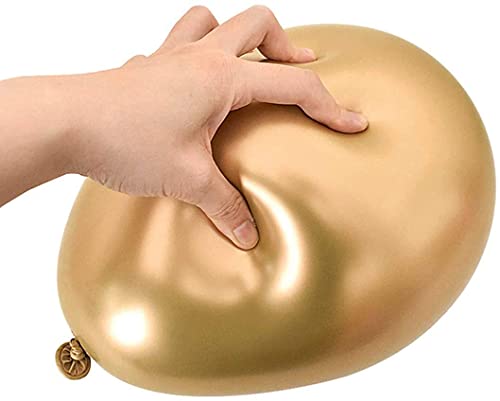 Image of Toyshine Chrome Metallic Balloons for Party 50 pcs 12 inch Thick Latex balloons for Birthday Wedding Engagement Anniversary Festival Picnic Family Party Decorations-Gold
