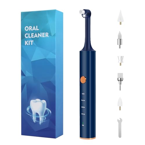 Kit Blanqueamiento Dientes, Pulidor eléctrico de dientes, Para Limpiar y Blanquear los Dientes, Blanqueador Dientes Reduce la Placa, quita sarro dental, Abrillanta Después de la Limpieza, Azul