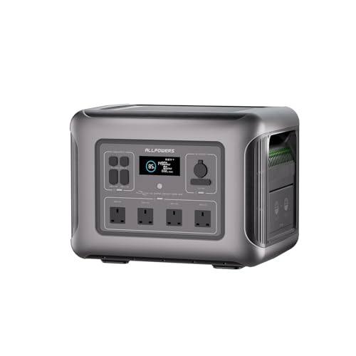 ALLPOWERS R2500 Portable Power Station, 2016Wh LiFePO4 Solar Generator, 2500W Portable Power with 13 Outputs for Road Trips/RV/Outdoor Camping/Daily Energy Storage/Emergency Backup, 6-Year Warranty