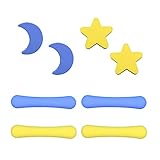 Lo que obtendrá: recibirá 8 piezas de 3 pomos de puerta de diseño de patrones diferentes (estrella, luna y tira pequeña) que vienen con tornillos. La perilla suave de la puerta puede proteger bien a sus hijos, sin necesidad de preocuparse por los hematomas.