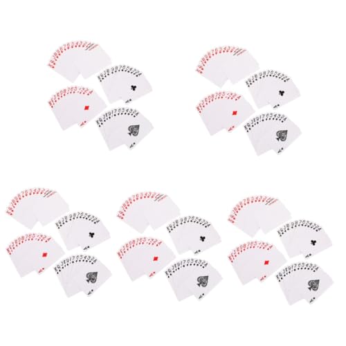 BESTonZON 5 Sets Heat Spielkarten Weiße Spielkarten Leere Karten Leere Poker Karteikarten Diamant Pokerkarten Weiße Pokerkarten DIY e Karten