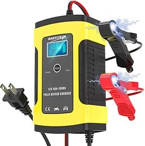 Amazon Co Jp Niccen バッテリー充電器 12v用 メンテナンス充電器 バッテリーチャージャー トリクルチャージ4 100ah用 自動車 バイク用充電器 Led表示 不良バッテリー識別 逆接続 ショート保護 12v 6a 車 バイク