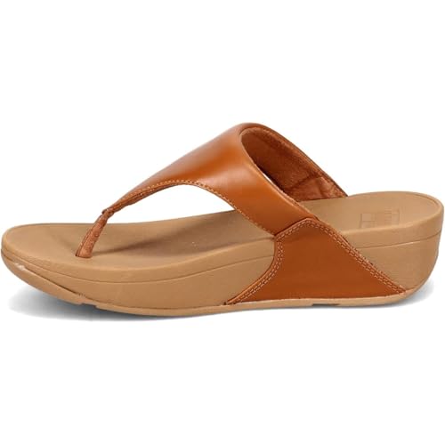 Fitflop Lulu Leather Toepost, Infradito Donna, Light Tan, 41 Eu