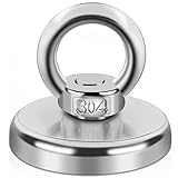 MAGXCENE Magnetfischen,42 mm Neodym Magnete Stark, Super Starker Angelmagnet, Neodym Magnete Extra Stark mit Loch für Zuhause, Werkstatt,Teichbergung, zum Magnetfischen in Seen,Rasen,Ozean