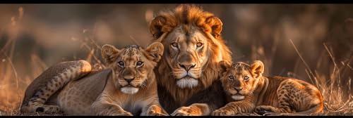 Peinture diamant adulte lion 50x150cm grand format kit broderie