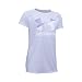 Under Armour Girls' Solid Big Logo Short Sleeve T-Shirt, Lavender Ice/Dark Lavender, Youth Large