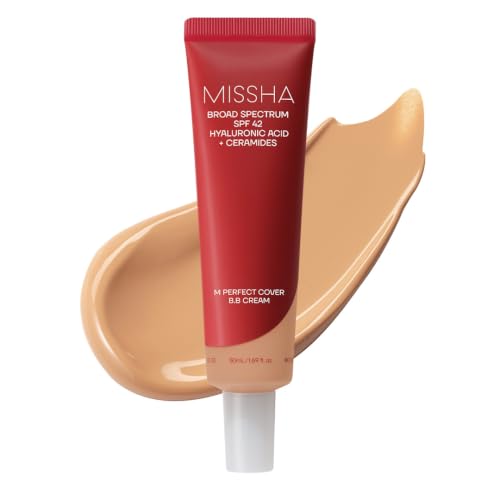 Image of MISSHA M Perfect Cover BB Cream No.33 Tan - Deep Medium with Warm Undertone SPF 42 PA +++ 1.69 Fl Oz - Tinted Moisturizer for face with SPF
