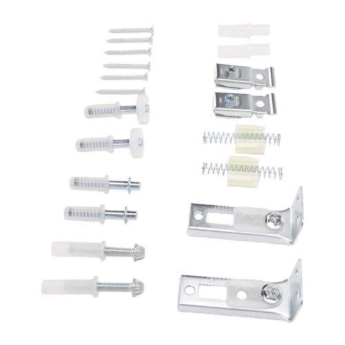 Kit de Herrajes para Puertas Plegables Correderas | Soportes, Pivotes y Ruedas Guía para Clósets de 1 Pulgada, Repara Puertas de 7/8 a 1-3/8 Pulgadas hasta 30lbs miniatura 2