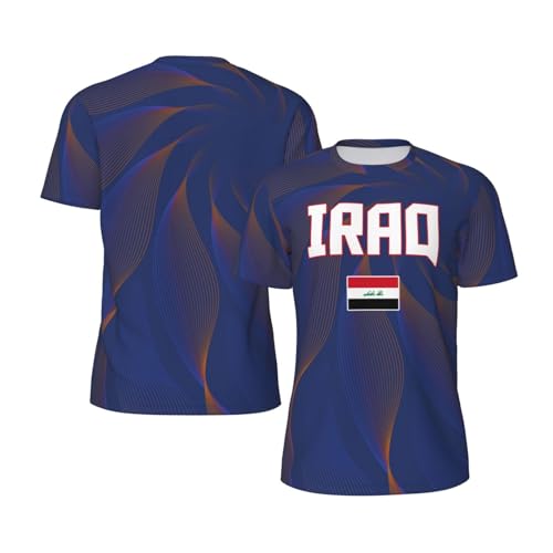 DABOYOZHZH Iraq Flag Cool Iraqans (63) Sports Jersey Mesh T-Shirt 3D Print for Running Cycling Soccer Tennis Fitness Climbing Shirts