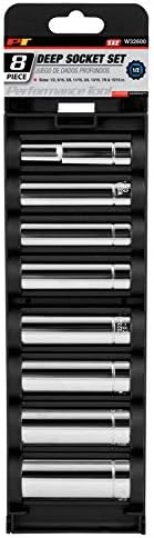 Performance Tool W32600 8-Piece 1/2-Inch Drive 12 Point SAE Deep Socket