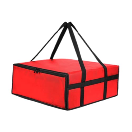Ioensy Insulated Pizza Delivery Bag Pizza Carrier for Delivery Sturdy Thermal Food Bag for Personal Food Service Catering Companies, 50cmx50cmx15cm