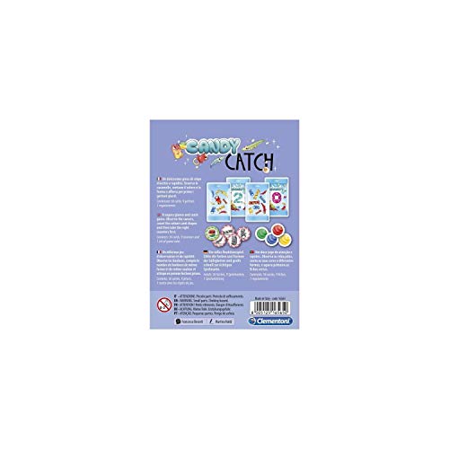Clementoni - 16565 - Candy Catch - Jeu de Cartes pour Enfants à partir de 6 Ans et Plus - De 2 à 6 Joueurs - Jeu Educatif pour Jouer en Famille