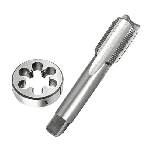 M23 x 1,5 mm Juego de machos y troqueles métricos, herramienta de roscado de acero de alta velocidad para mecanizado de metal, corte de precisión, duradero, ideal para bricolaje y uso profesional