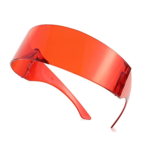 FEISEDY 80s Futuristic Cyclops Cyber Visor Sunglasses Men Women Punk Style Cosplay B2740
