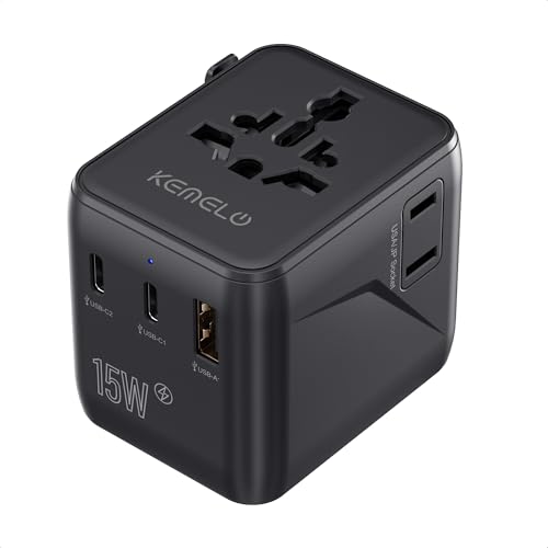 5 in 1 Reiseadapter Weltweit,Universal Adapter mit USB A,USB C,1 Weltweit Steckdose und 1 USA/JP Steckdose,Travel Reisestecker Internationaler Steckdosenadapter für EU USA UK Canada Japan Australien 5 in 1 Reiseadapter Weltweit,Universal Adapter mit USB A,USB C,1 Weltweit Steckdose und 1 USA/JP Steckdose,Travel Reisestecker Internationaler Steckdosenadapter für EU USA UK Canada Japan Australien