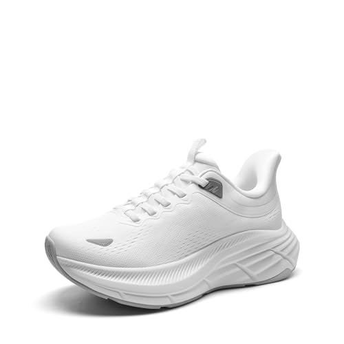 NORTIV 8 Women's Slip On Walking Shoes Hands-Free Cushion Comfortable Running Tennis Shoes Non-Slip Workout Gym Sports Athletic Fashion Sneakers 7 White