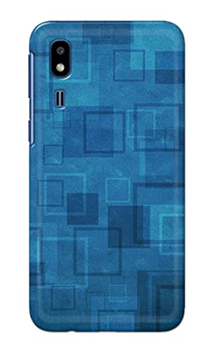 Image of Printed Hard Back Cover Case for Samsung Galaxy A2 Core Back Cover (Plain Azure Blue) -702