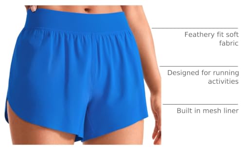 Image of CRZ YOGA Mid Waisted Split Running Shorts 4 inch