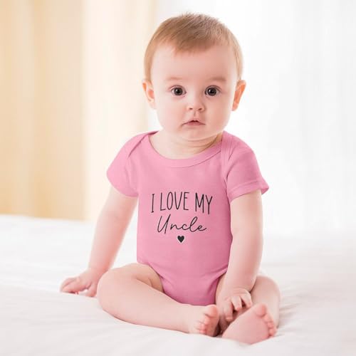 I Love My Uncle Newborn Outfits Baby Clothes Short Sleeve Funny Baby Onsies Infant Romper2