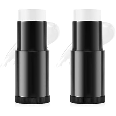 2 Pack White Face Paint Stick, Each Color 1 oz Cream Blendable Halloween Face Body Eye Painting Sticks for Sports Events Special Effects Makeup Kit, Full Coverage Skin Paints for Adults Kids Cover