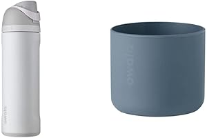 Owala FreeSip Insulated Stainless Steel Water Bottle, 24-Ounce, Shy Marshmallow