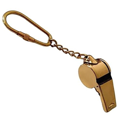 Image of Brass Key Chain- Collectible Marine Nautical Key Rings from Parijat Handicraft, Whistle, Standard